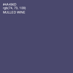 #4A496D - Mulled Wine Color Image